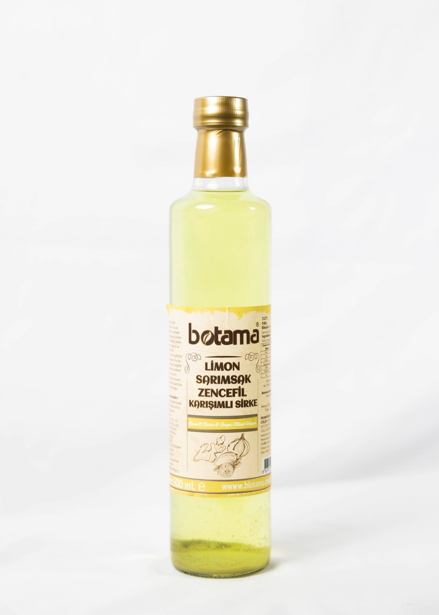 Biotama Limon Sarımsak Zencefil Karışımlı Sirke 500ml