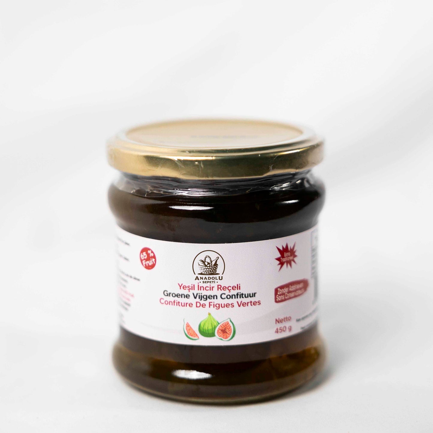 Doğal Yeşil İncir Reçeli Katkısız-Koruyucusuz % 65 Meyve Oranlı