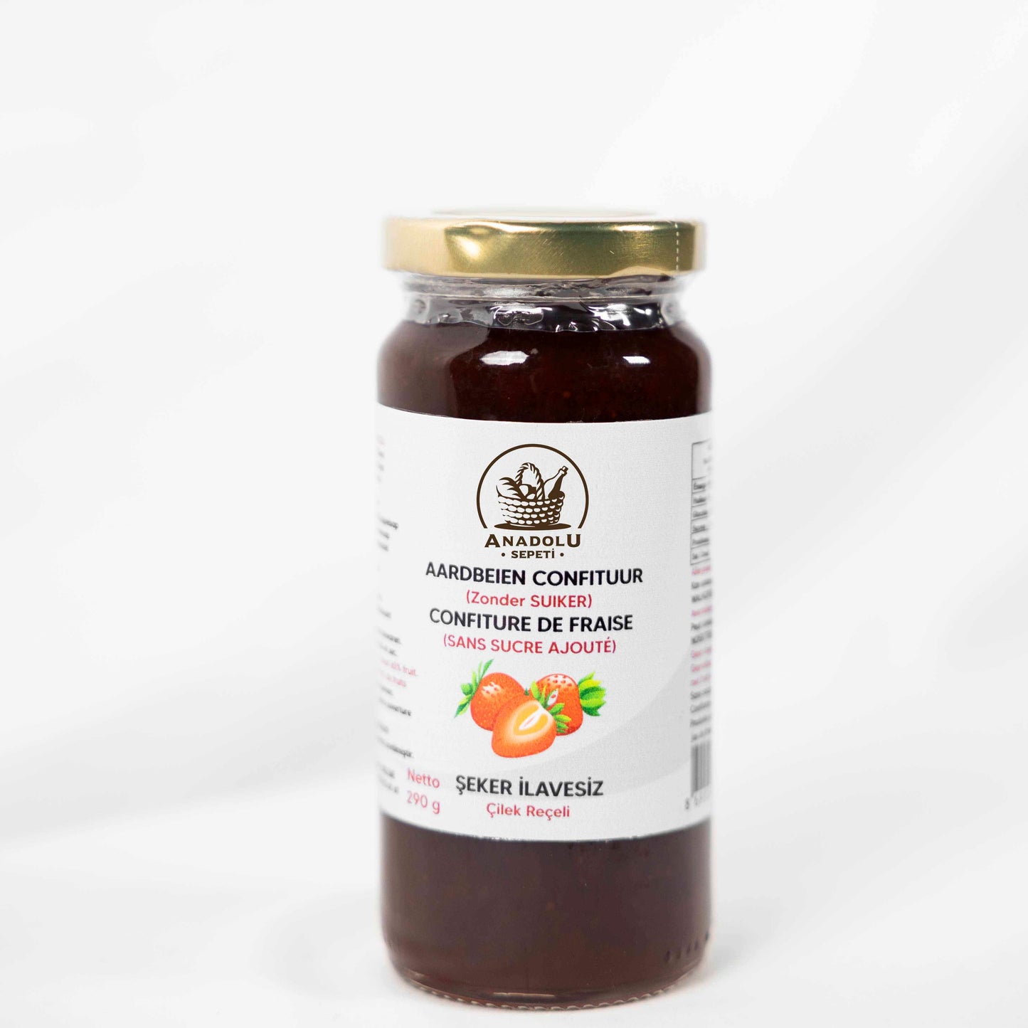 Katkısız Şeker İlavesiz Çilek Reçeli 290g