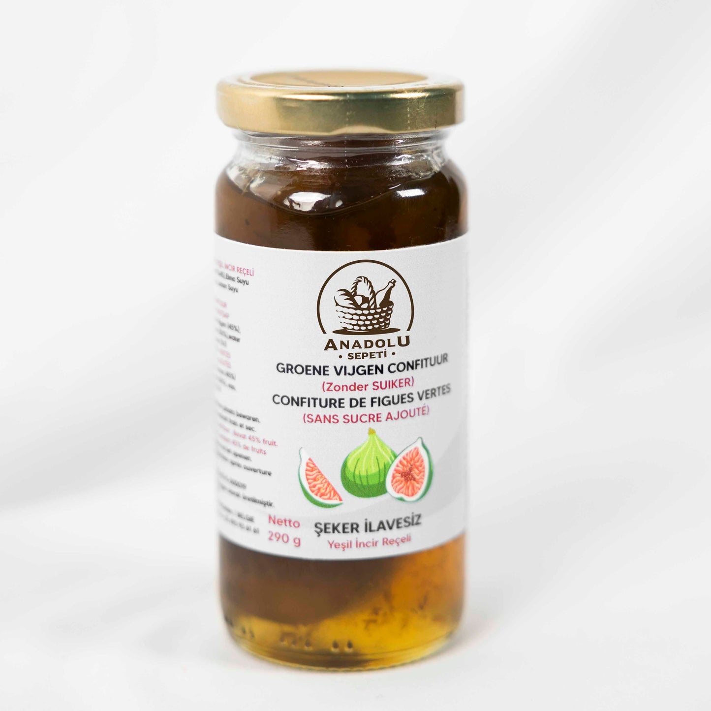 Katkısız Şeker İlavesiz Yeşil İncir Reçeli 290g