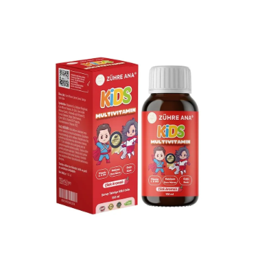 Zühre Ana Kids Çilek Aromalı Multivitamin Şurup