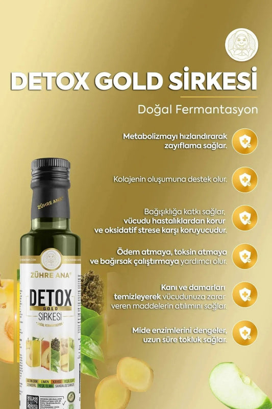 Zühre Ana Detox Gold Sirkesi : Doğal Fermentasyon