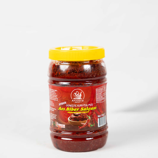 Ev Yapımı Güneşte Kurutma Katkısız Acı Biber Salçası 1kg