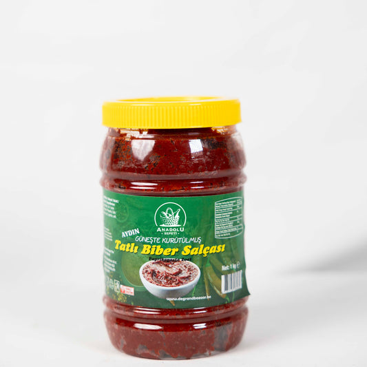 Ev Yapımı Güneşte Kurutma Katkısız Tatlı Biber Salçası 1kg